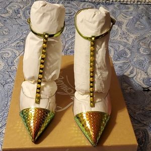 New Christian Louboutin Nosy Spikes 100 Spec Ruche